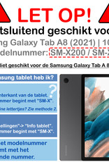 BASEY. Hoesje Geschikt voor Samsung Galaxy Tab A8 Toetsenbord Hoes Book Case - Hoes Geschikt voor Samsung Tab A8 Toetsenbord Hoesje Keyboard Cover - Zwart