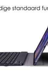 NoXx Hoesje Geschikt voor Samsung Galaxy Tab A8 Hoesje Toetsenbord Hoes - Hoes Geschikt voor Samsung Tab A8 Keyboard Case Book Cover - Goud