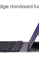 NoXx Hoesje Geschikt voor Samsung Galaxy Tab A8 Hoesje Toetsenbord Hoes - Hoes Geschikt voor Samsung Tab A8 Keyboard Case Book Cover - Rosé goud