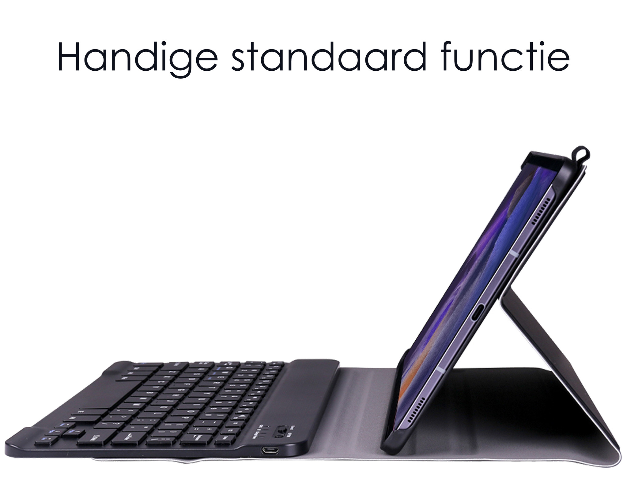 NoXx Hoesje Geschikt voor Samsung Galaxy Tab A8 Hoesje Toetsenbord Hoes - Hoes Geschikt voor Samsung Tab A8 Keyboard Case Book Cover - Zwart