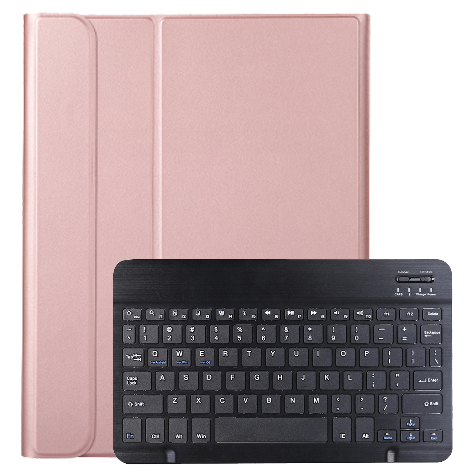 Nomfy Samsung Galaxy Tab A8 2021 Toetsenbord Hoes - Samsung Galaxy Tab A8 2021 Keyboard Case Book Cover Hoesje - Rosé Goud