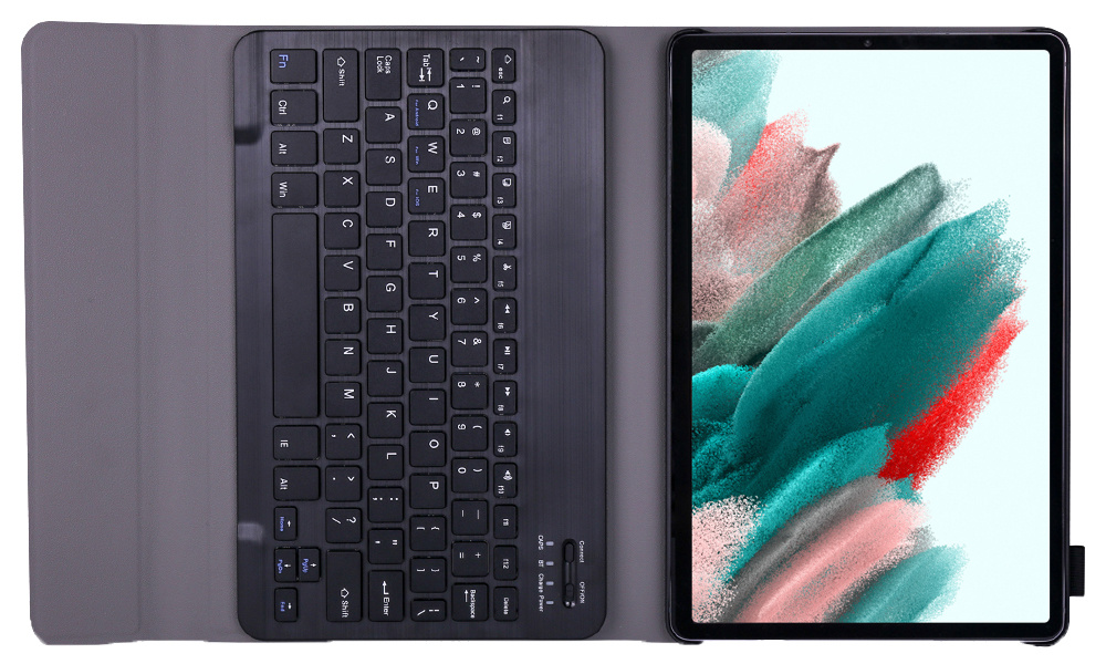 Nomfy Hoes Geschikt voor Samsung Galaxy Tab A8 Hoes Toetsenbord Hoes Case Book Cover Hoesje - Hoesje Geschikt voor Samsung Tab A8 Keyboard Hoes - Zwart