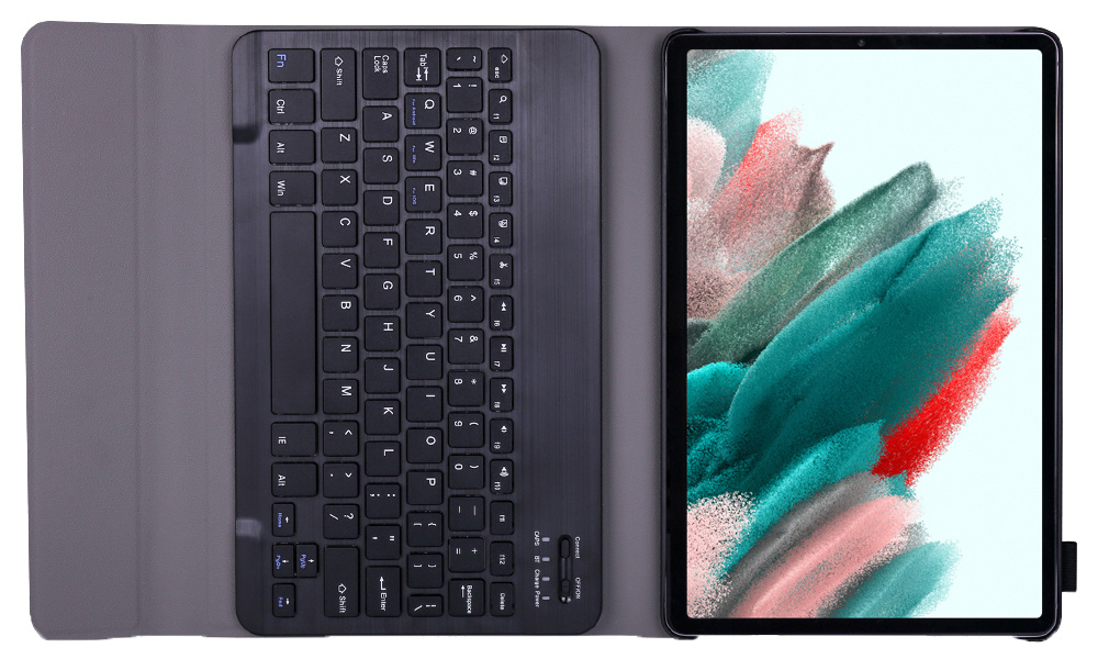 Samsung Galaxy Tab A8 2021 Toetsenbord Hoes - Samsung Galaxy Tab A8 2021 Keyboard Case Book Cover Hoesje - Zwart