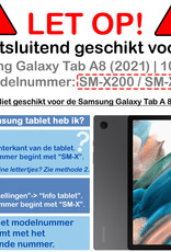 BASEY. Samsung Galaxy Tab A8 Toetsenbord Hoes Case Met Bescherm Glas - Samsung Galaxy Tab A8 2021 Keyboard Cover Hoesje En Screenprotector - Goud