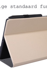 BASEY. Hoesje Geschikt voor Samsung Galaxy Tab A8 Toetsenbord Hoes Book Case Met Screenprotector - Hoes Geschikt voor Samsung Tab A8 Toetsenbord Hoesje Keyboard Cover - Goud