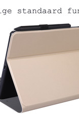 BASEY. Samsung Galaxy Tab A8 Toetsenbord Hoes Case Met Bescherm Glas - Samsung Galaxy Tab A8 2021 Keyboard Cover Hoesje En Screenprotector - Goud