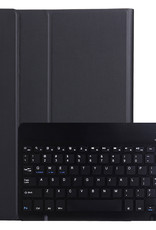 BASEY. Hoesje Geschikt voor Samsung Galaxy Tab A8 Toetsenbord Hoes Book Case Met Screenprotector - Hoes Geschikt voor Samsung Tab A8 Toetsenbord Hoesje Keyboard Cover - Zwart
