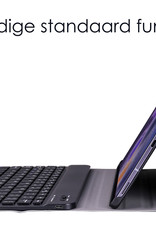 NoXx Hoesje Geschikt voor Samsung Galaxy Tab A8 Hoesje Toetsenbord Hoes Met Screenprotector - Hoes Geschikt voor Samsung Tab A8 Keyboard Case Book Cover - Zwart