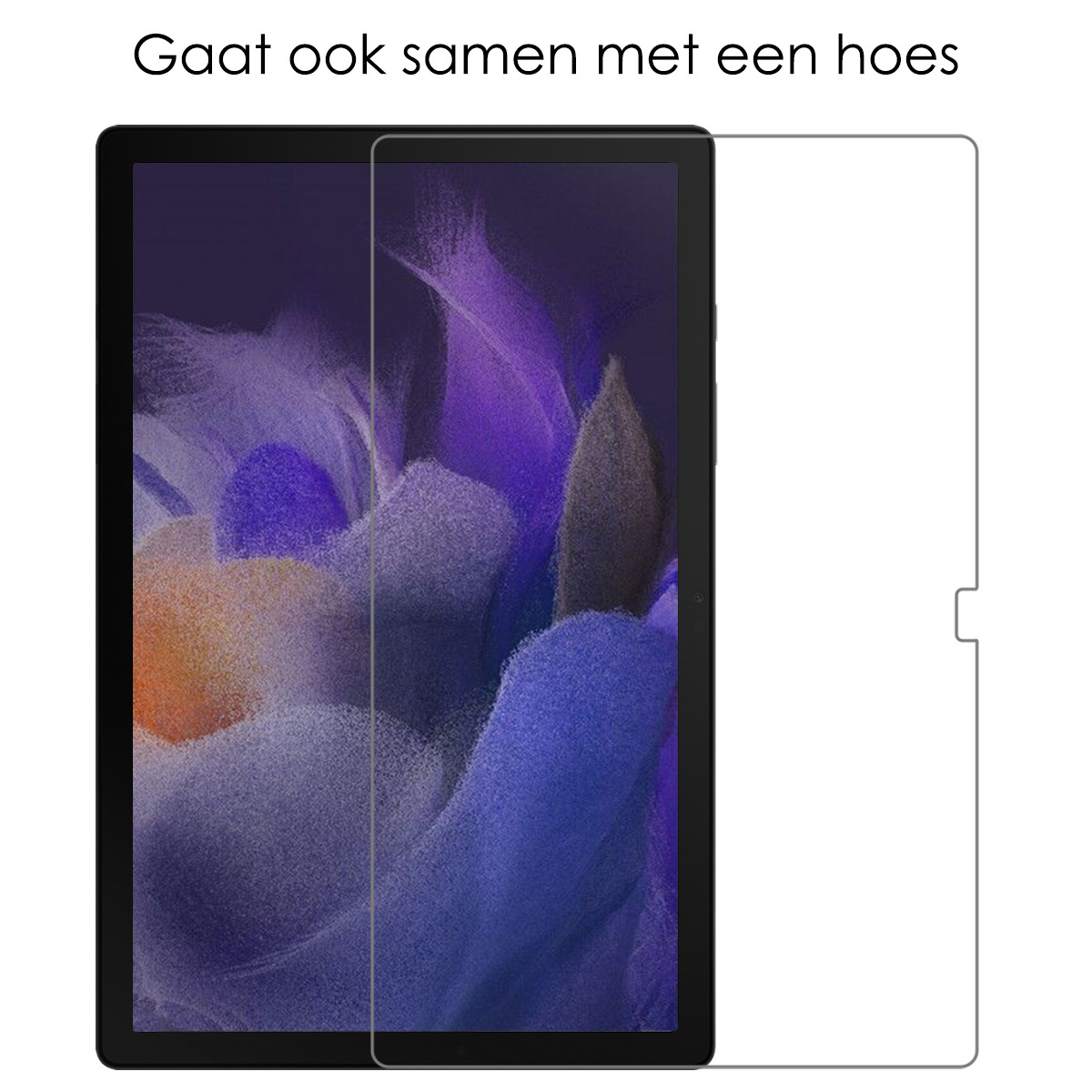 NoXx Hoesje Geschikt voor Samsung Galaxy Tab A8 Hoesje Toetsenbord Hoes Met Screenprotector - Hoes Geschikt voor Samsung Tab A8 Keyboard Case Book Cover - Zwart