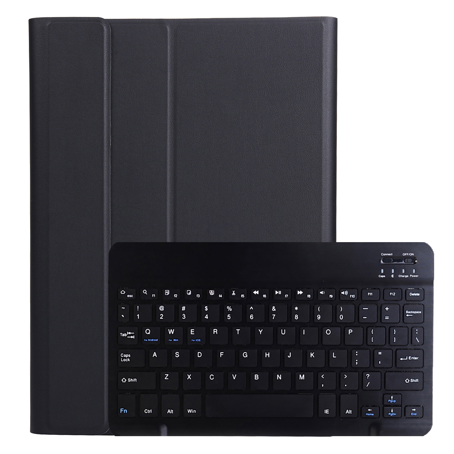 NoXx Hoesje Geschikt voor Samsung Galaxy Tab A8 Hoesje Toetsenbord Hoes Met Screenprotector - Hoes Geschikt voor Samsung Tab A8 Keyboard Case Book Cover - Zwart