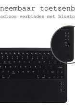 BASEY. Hoesje Geschikt voor Samsung Galaxy Tab S7 FE Toetsenbord Hoes Book Case - Hoes Geschikt voor Samsung Tab S7 FE Toetsenbord Hoesje Keyboard Cover - Zwart