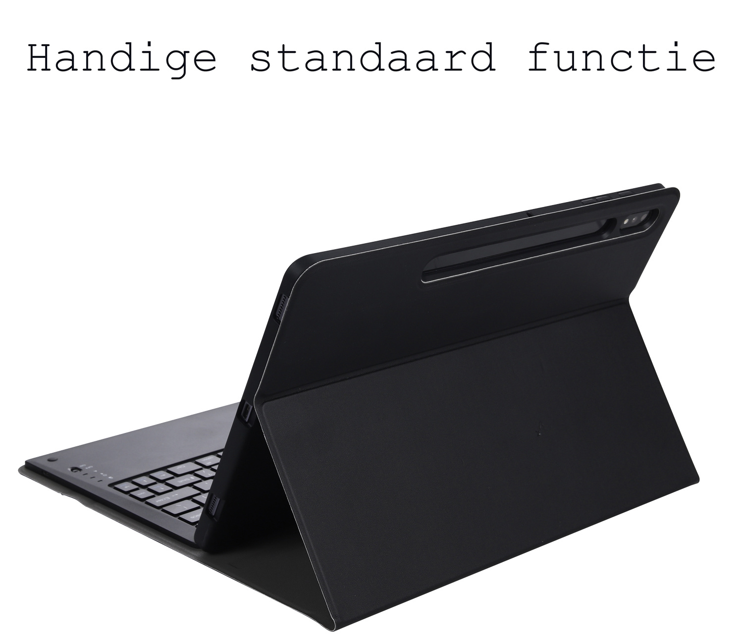 BASEY. Hoesje Geschikt voor Samsung Galaxy Tab S7 FE Toetsenbord Hoes Book Case - Hoes Geschikt voor Samsung Tab S7 FE Toetsenbord Hoesje Keyboard Cover - Zwart