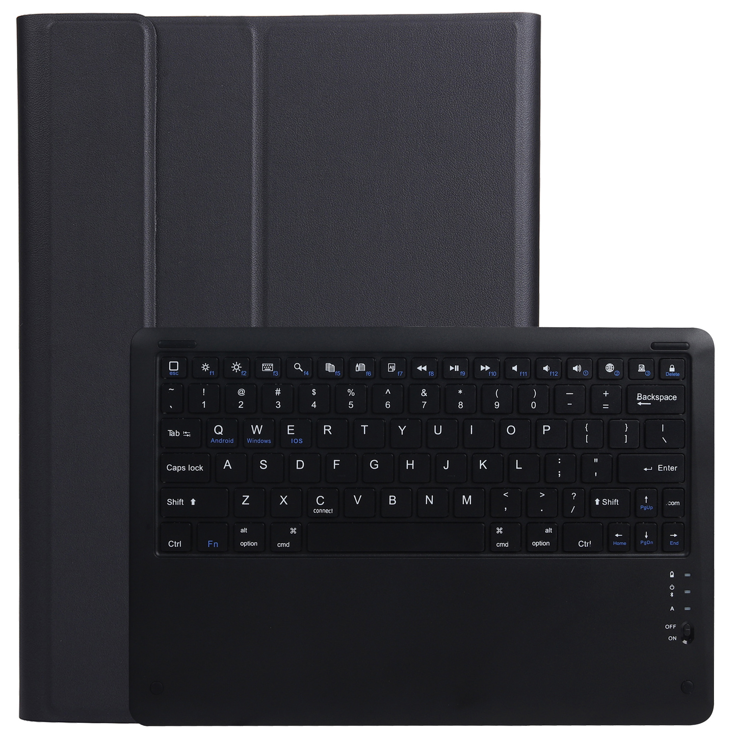 Samsung Galaxy Tab S7 FE 2021 Toetsenbord Hoes Book Case - Samsung Galaxy Tab S7 FE 2021 Keyboard Cover Hoesje - Zwart