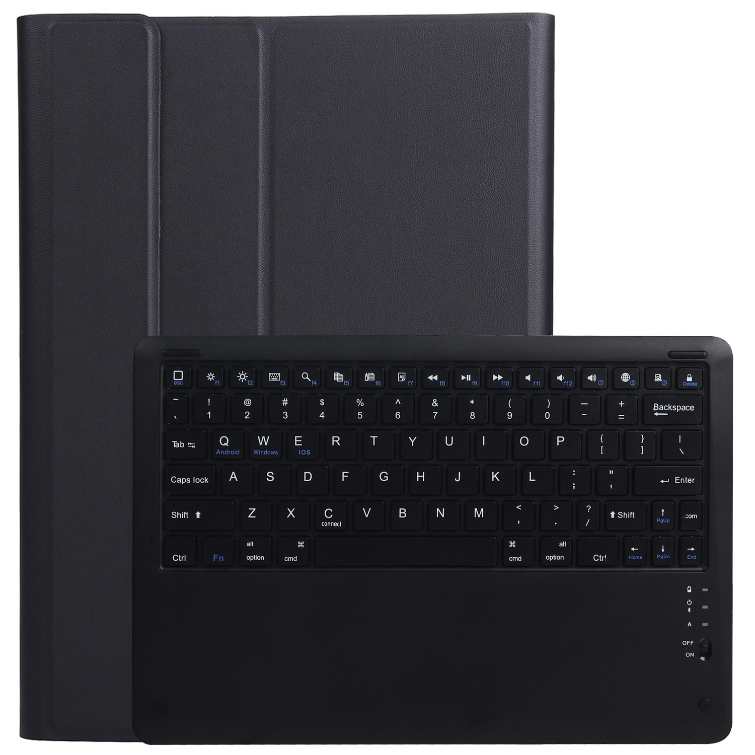 NoXx Hoesje Geschikt voor Samsung Galaxy Tab S7 FE Hoesje Toetsenbord Hoes - Hoes Geschikt voor Samsung Tab S7 FE Keyboard Case Book Cover - Zwart
