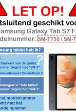 NoXx Hoesje Geschikt voor Samsung Galaxy Tab S7 FE Hoesje Toetsenbord Hoes - Hoes Geschikt voor Samsung Tab S7 FE Keyboard Case Book Cover - Zwart