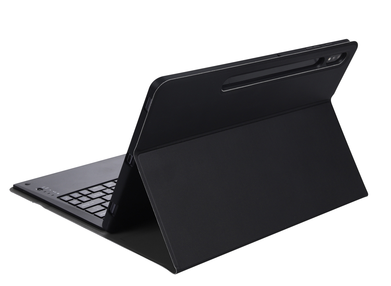 Nomfy Hoes Geschikt voor Samsung Galaxy Tab S7 FE Hoes Toetsenbord Hoes Case Book Cover Hoesje - Hoesje Geschikt voor Samsung Tab S7 FE Keyboard Hoes - Zwart