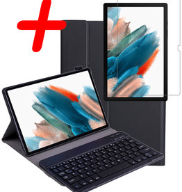 BASEY. BASEY. Samsung Galaxy Tab A8 2021 Toetsenbord Hoes Met Screenprotector - Zwart