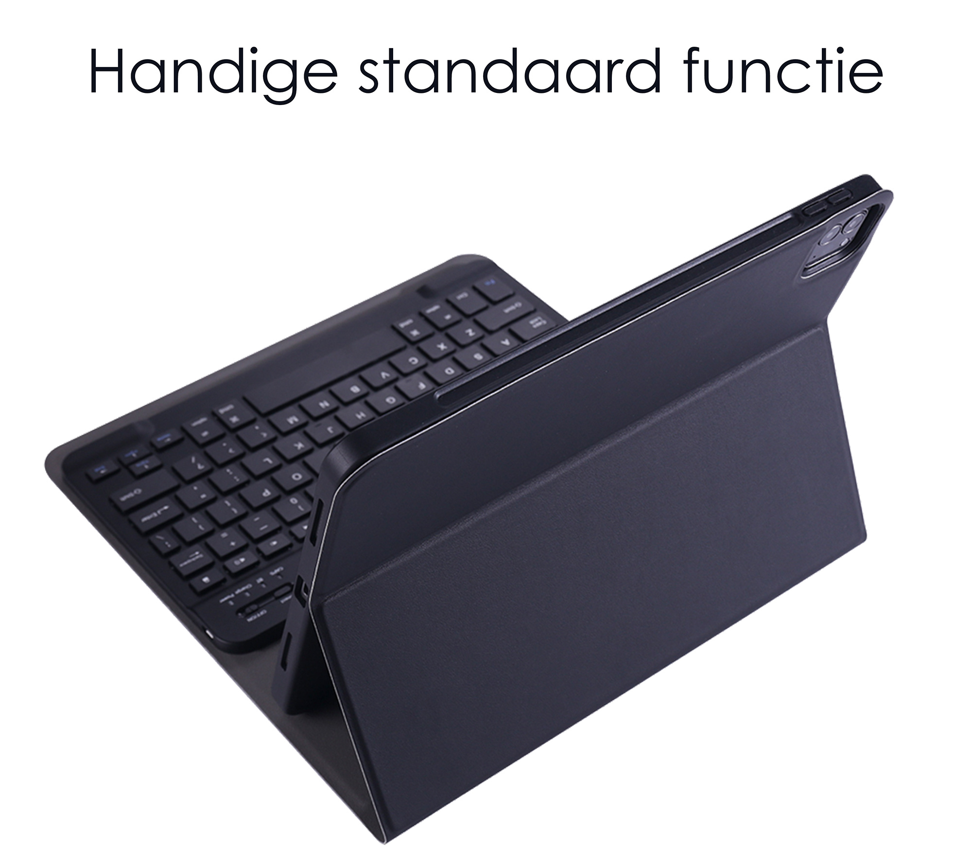 NoXx Hoesje Geschikt voor iPad Pro 2018 (11 inch) Hoesje Toetsenbord Hoes - Hoes Geschikt voor iPad Pro 11 inch (2018) Keyboard Case Book Cover - Zwart