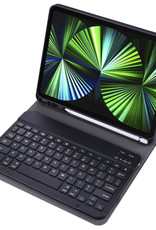 NoXx Hoesje Geschikt voor iPad Pro 2018 (11 inch) Hoesje Toetsenbord Hoes - Hoes Geschikt voor iPad Pro 11 inch (2018) Keyboard Case Book Cover - Zwart