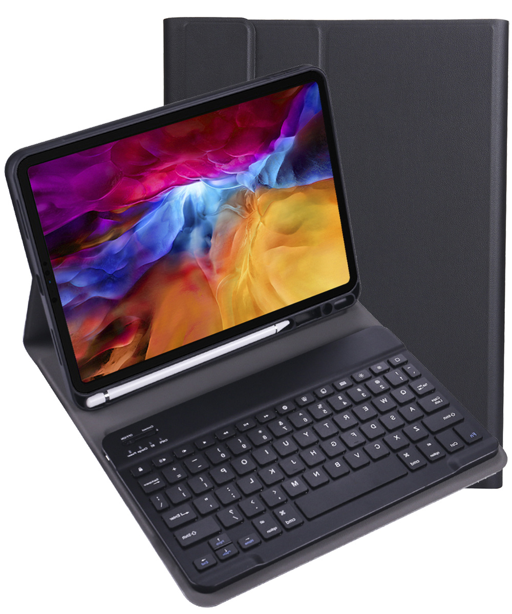 Nomfy Hoes Geschikt voor iPad Pro 2018 (11 inch) Hoes Toetsenbord Hoes Case Book Cover Hoesje - Hoesje Geschikt voor iPad Pro 11 inch (2018) Keyboard Hoes - Zwart