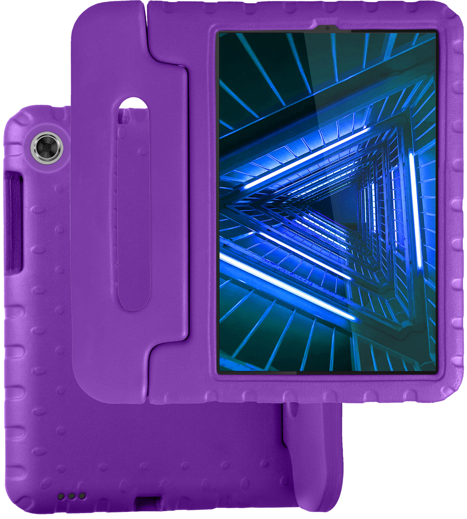 BASEY. Hoesje Geschikt voor Lenovo Tab M10 FHD Plus 2nd Gen Hoesje Kinder Hoes Shockproof Kinderhoes - Kindvriendelijk Hoesje Geschikt voor Lenovo Tab M10 FHD Plus (2e Gen) Hoes Kids Case - Paars