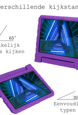 BASEY. Hoesje Geschikt voor Lenovo Tab M10 FHD Plus 2nd Gen Hoesje Kinder Hoes Shockproof Kinderhoes - Kindvriendelijk Hoesje Geschikt voor Lenovo Tab M10 FHD Plus (2e Gen) Hoes Kids Case - Paars