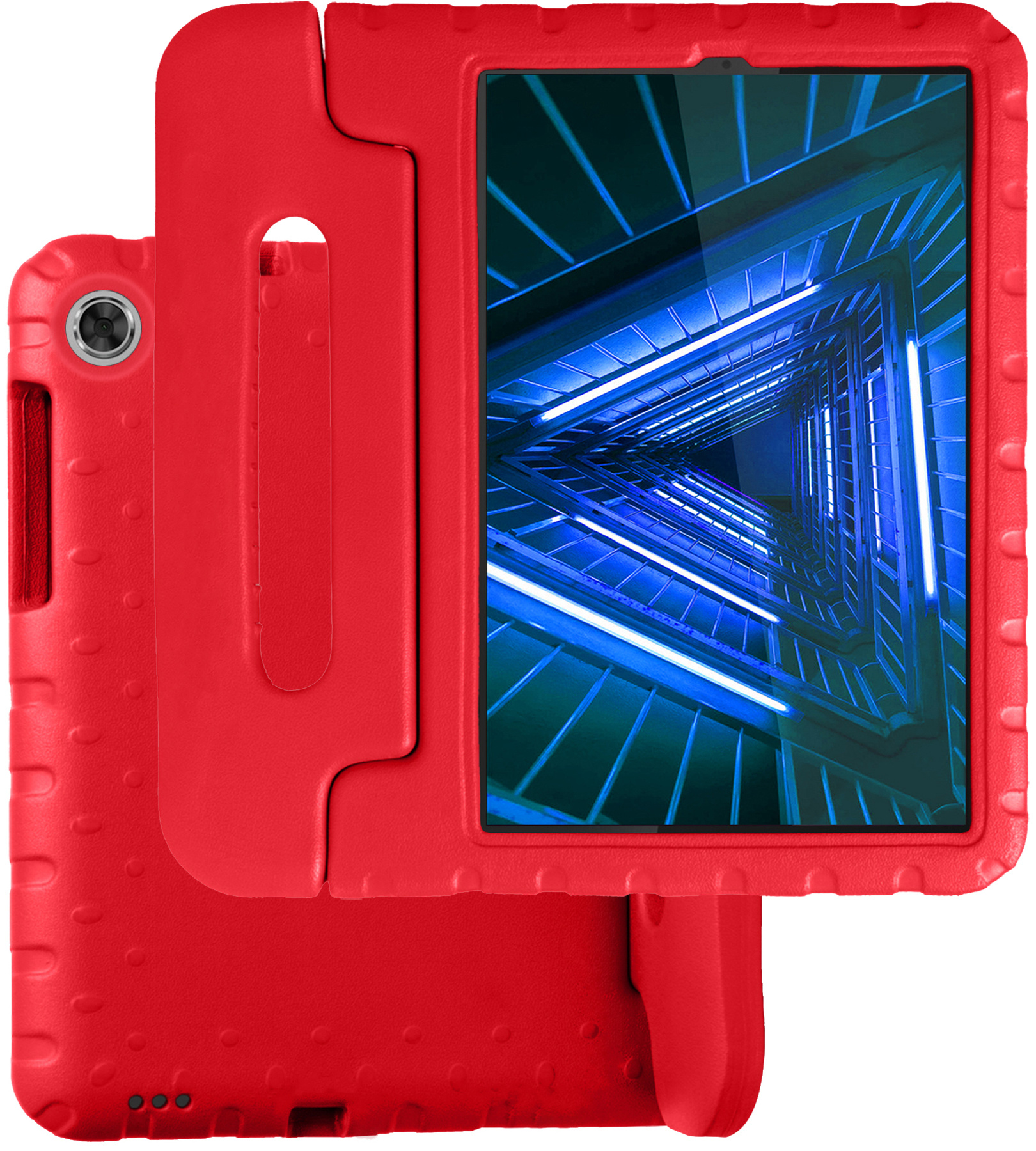BASEY. Hoesje Geschikt voor Lenovo Tab M10 FHD Plus 2nd Gen Hoesje Kinder Hoes Shockproof Kinderhoes - Kindvriendelijk Hoesje Geschikt voor Lenovo Tab M10 FHD Plus (2e Gen) Hoes Kids Case - Rood