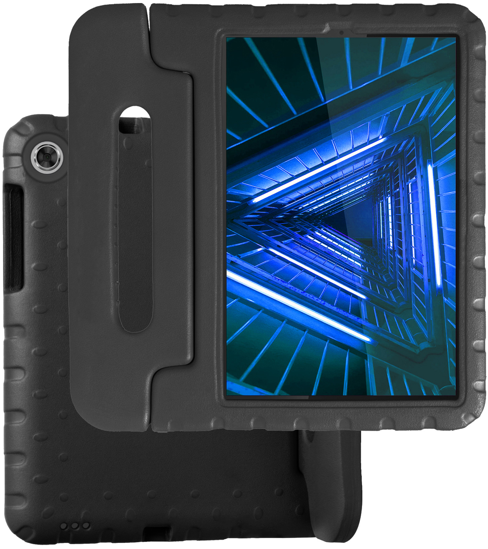 BASEY. Hoesje Geschikt voor Lenovo Tab M10 FHD Plus 2nd Gen Hoesje Kinder Hoes Shockproof Kinderhoes - Kindvriendelijk Hoesje Geschikt voor Lenovo Tab M10 FHD Plus (2e Gen) Hoes Kids Case - Zwart