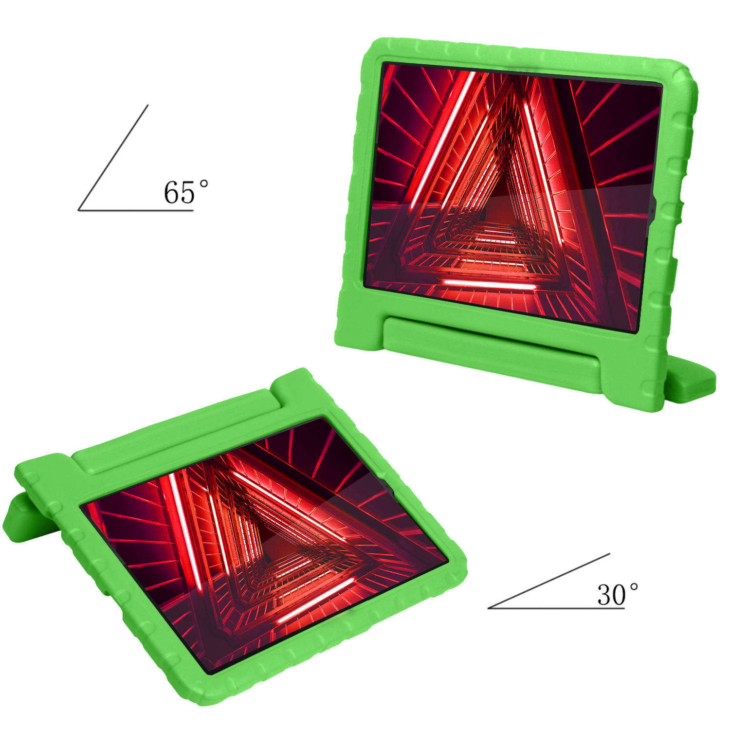 NoXx Hoesje Geschikt voor Lenovo Tab M10 FHD Plus 2nd Gen Hoesje Kinderhoes Shockproof Hoes Kids Case - Groen