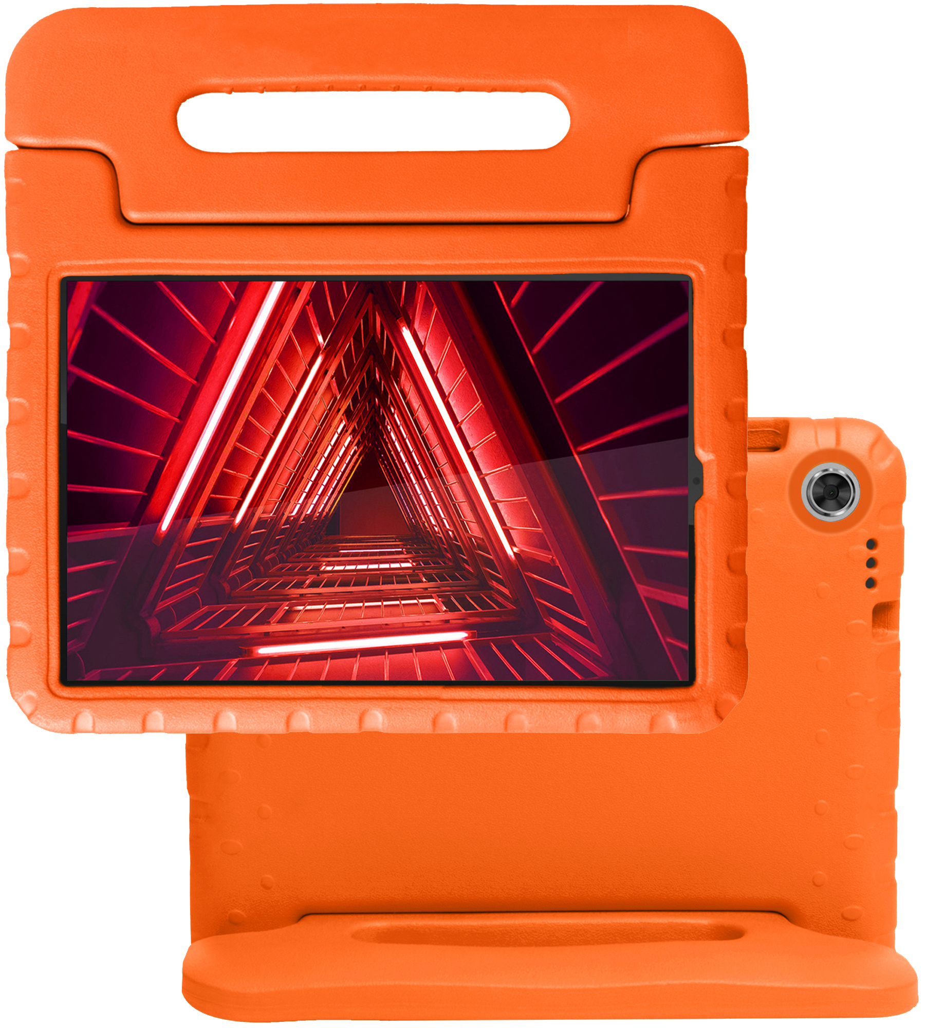 NoXx Hoesje Geschikt voor Lenovo Tab M10 FHD Plus 2nd Gen Hoesje Kinderhoes Shockproof Hoes Kids Case - Oranje