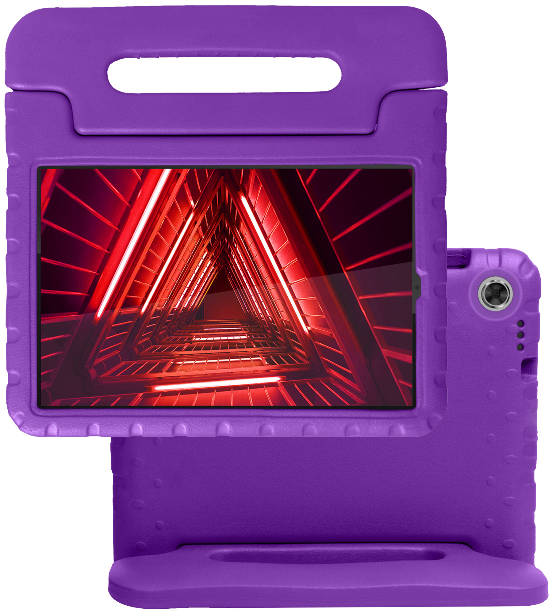 NoXx Hoesje Geschikt voor Lenovo Tab M10 FHD Plus 2nd Gen Hoesje Kinderhoes Shockproof Hoes Kids Case - Paars