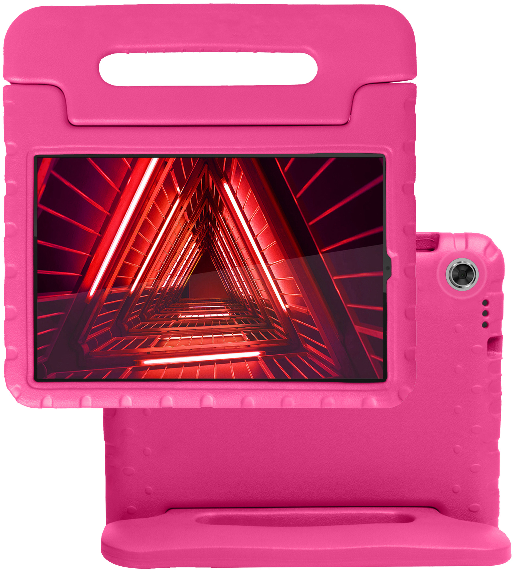 NoXx Hoesje Geschikt voor Lenovo Tab M10 FHD Plus 2nd Gen Hoesje Kinderhoes Shockproof Hoes Kids Case - Roze
