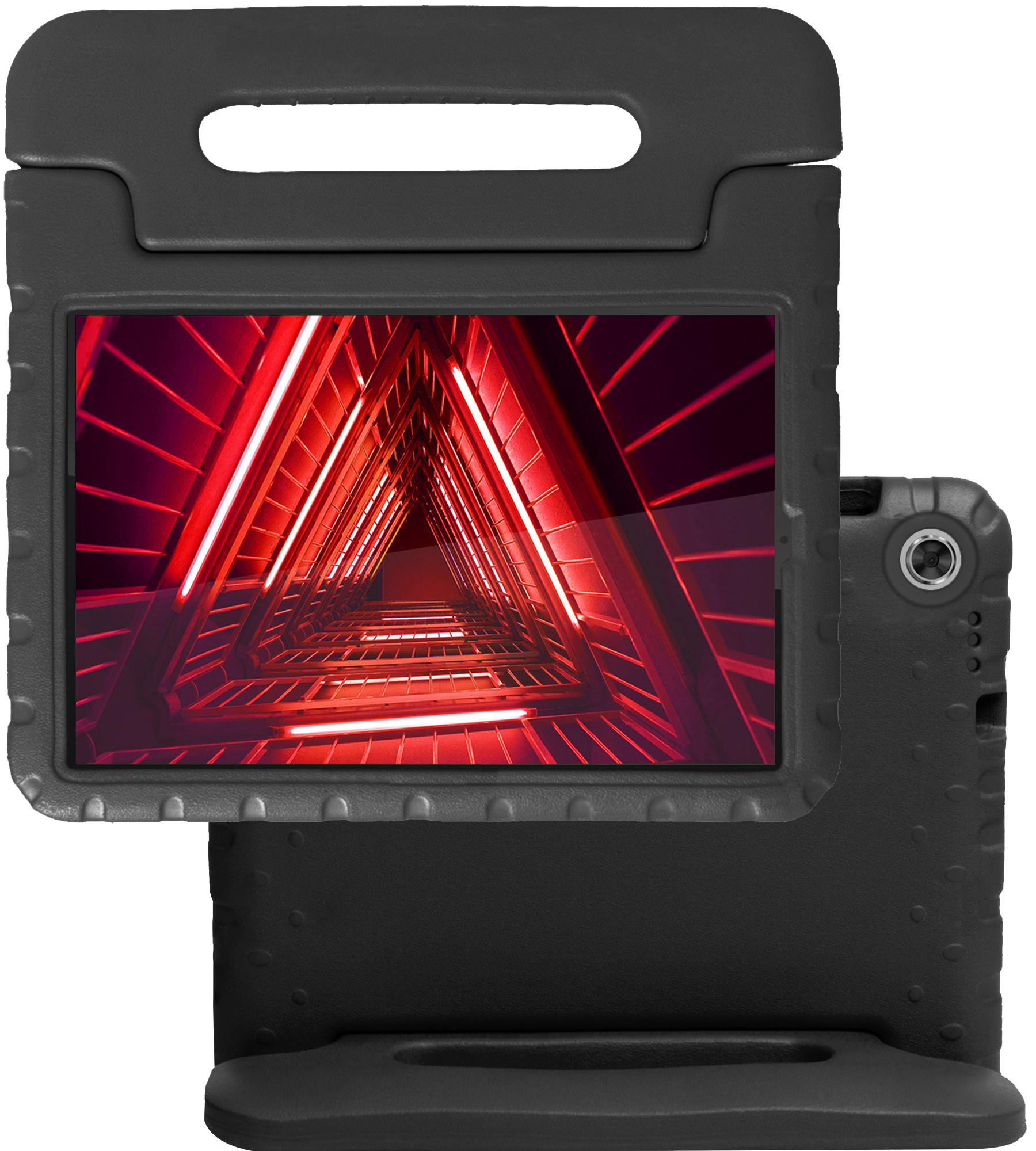 NoXx Hoesje Geschikt voor Lenovo Tab M10 FHD Plus 2nd Gen Hoesje Kinderhoes Shockproof Hoes Kids Case - Zwart