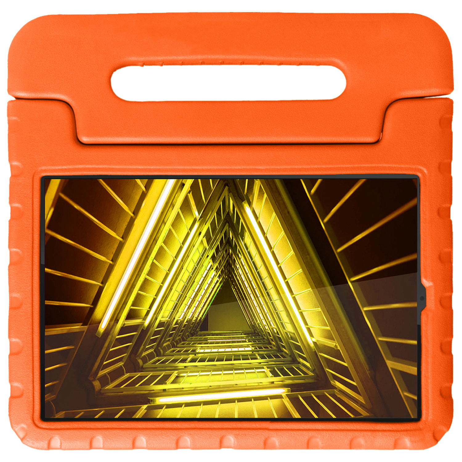 Nomfy Hoes Geschikt voor Lenovo Tab M10 FHD Plus 2nd Gen Hoes Bumper Kindvriendelijk Kids Case Kinderhoes - Hoesje Geschikt voor Lenovo Tab M10 FHD Plus (2e Gen) Hoesje Shockproof Cover Hoes - Oranje