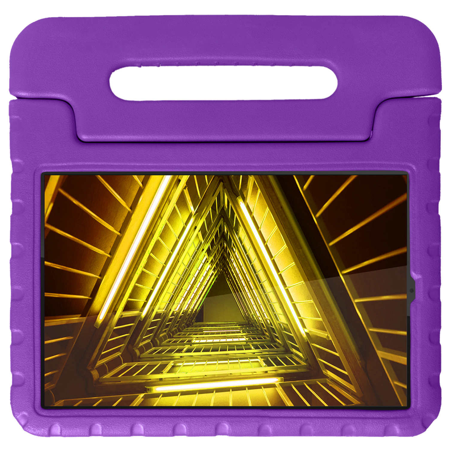 Nomfy Hoes Geschikt voor Lenovo Tab M10 FHD Plus 2nd Gen Hoes Bumper Kindvriendelijk Kids Case Kinderhoes - Hoesje Geschikt voor Lenovo Tab M10 FHD Plus (2e Gen) Hoesje Shockproof Cover Hoes - Paars