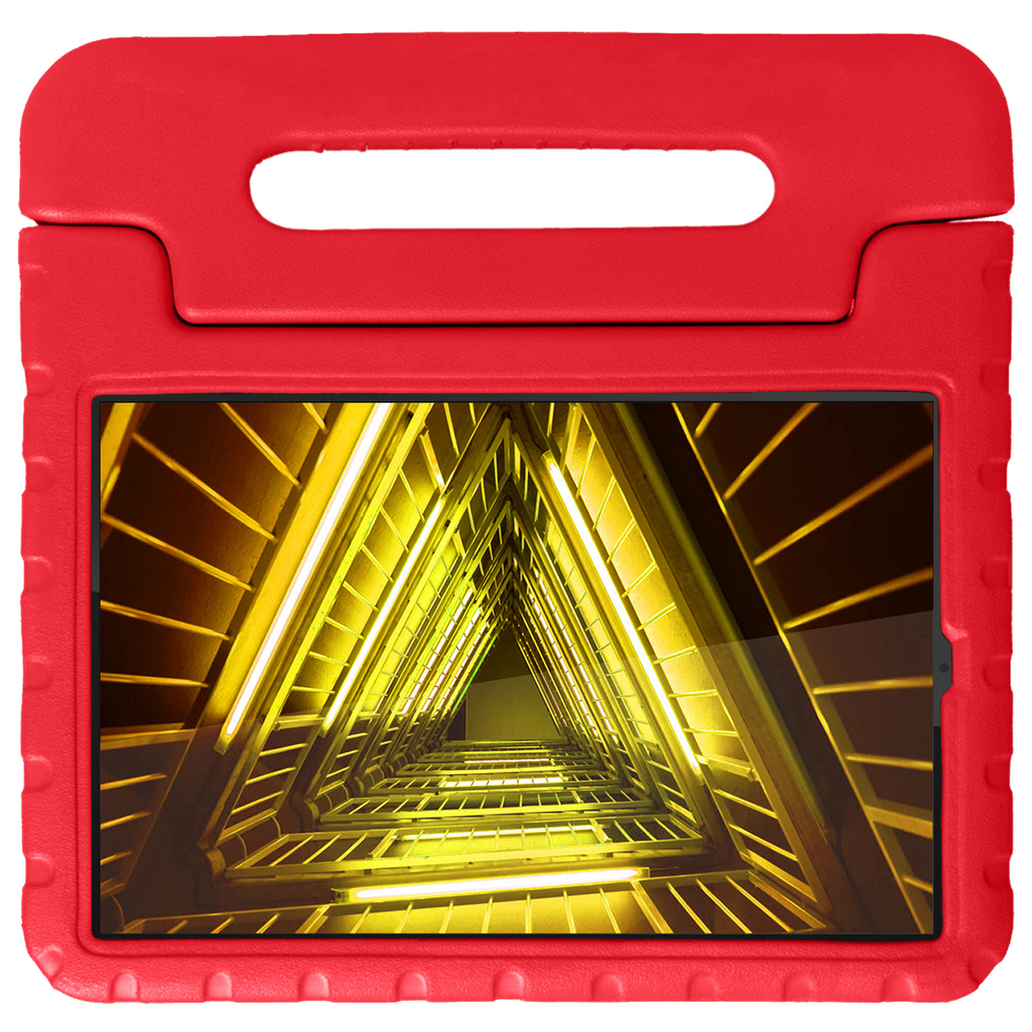 Nomfy Hoes Geschikt voor Lenovo Tab M10 FHD Plus 2nd Gen Hoes Bumper Kindvriendelijk Kids Case Kinderhoes - Hoesje Geschikt voor Lenovo Tab M10 FHD Plus (2e Gen) Hoesje Shockproof Cover Hoes - Rood