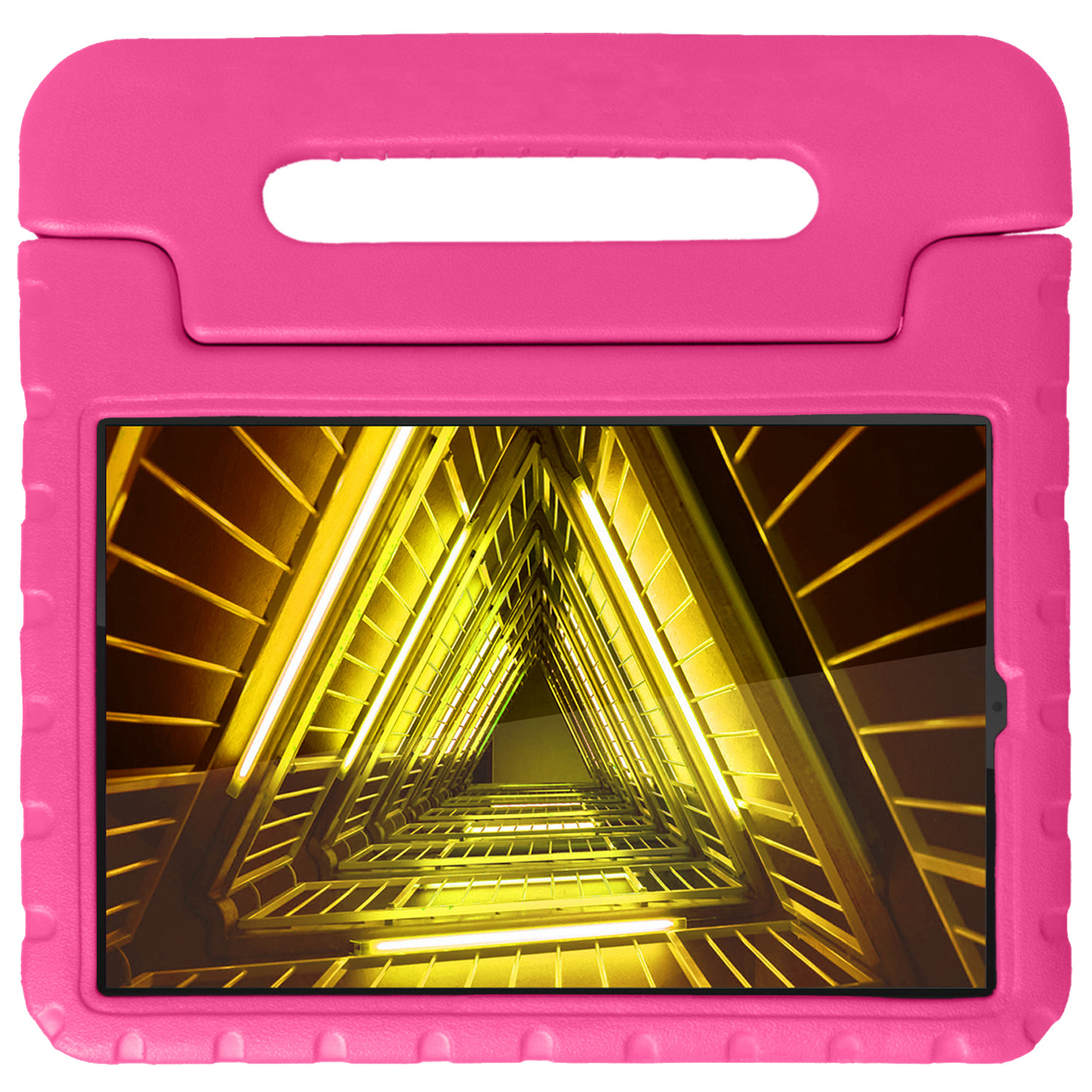 Nomfy Hoes Geschikt voor Lenovo Tab M10 FHD Plus 2nd Gen Hoes Bumper Kindvriendelijk Kids Case Kinderhoes - Hoesje Geschikt voor Lenovo Tab M10 FHD Plus (2e Gen) Hoesje Shockproof Cover Hoes - Roze