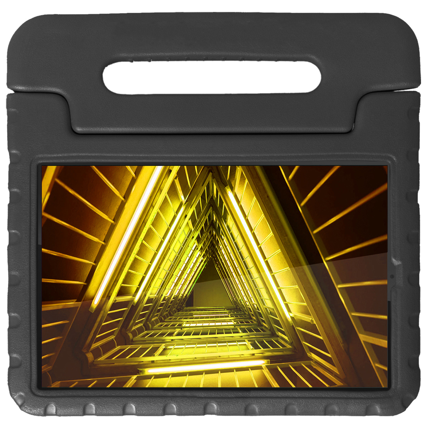 Nomfy Hoes Geschikt voor Lenovo Tab M10 FHD Plus 2nd Gen Hoes Bumper Kindvriendelijk Kids Case Kinderhoes - Hoesje Geschikt voor Lenovo Tab M10 FHD Plus (2e Gen) Hoesje Shockproof Cover Hoes - Zwart