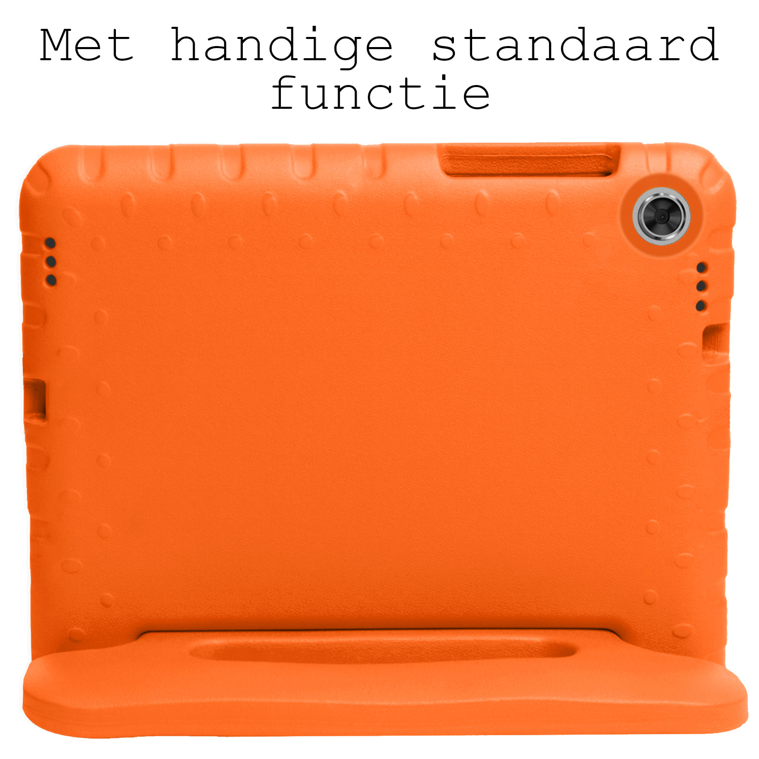 BASEY. Hoesje Geschikt voor Lenovo Tab M10 FHD Plus 2nd Gen Hoesje Kinder Hoes Shockproof Kinderhoes Met 2x Screenprotector - Kindvriendelijk Hoesje Geschikt voor Lenovo Tab M10 FHD Plus (2e Gen) Hoes Kids Case - Oranje