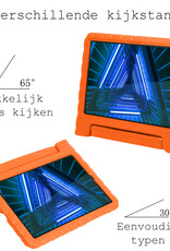 BASEY. Hoesje Geschikt voor Lenovo Tab M10 FHD Plus 2nd Gen Hoesje Kinder Hoes Shockproof Kinderhoes Met 2x Screenprotector - Kindvriendelijk Hoesje Geschikt voor Lenovo Tab M10 FHD Plus (2e Gen) Hoes Kids Case - Oranje