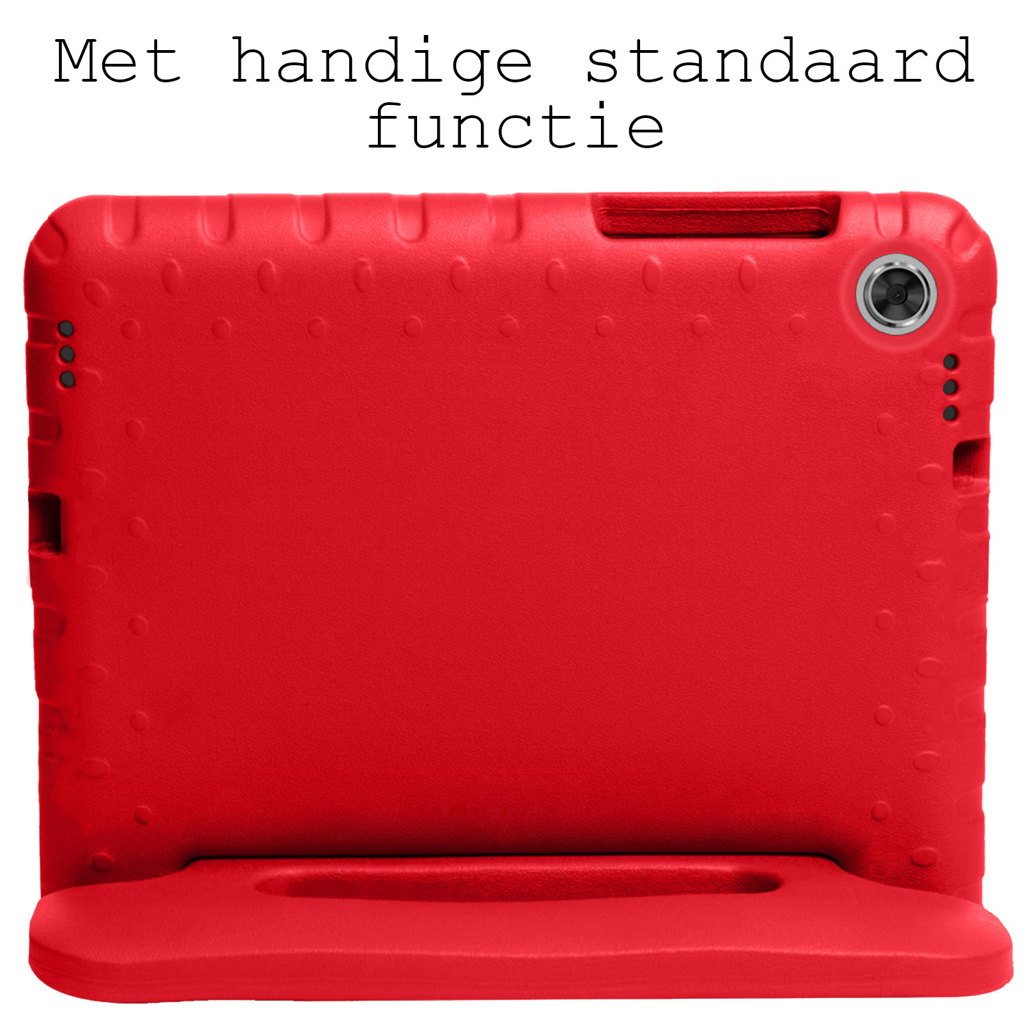BASEY. Hoesje Geschikt voor Lenovo Tab M10 FHD Plus 2nd Gen Hoesje Kinder Hoes Shockproof Kinderhoes Met 2x Screenprotector - Kindvriendelijk Hoesje Geschikt voor Lenovo Tab M10 FHD Plus (2e Gen) Hoes Kids Case - Rood