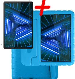 BASEY. BASEY. Lenovo Tab M10 FHD Plus Kinderhoes Met Screenprotector - Blauw