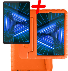 BASEY. BASEY. Lenovo Tab M10 FHD Plus Kinderhoes Met Screenprotector - Oranje