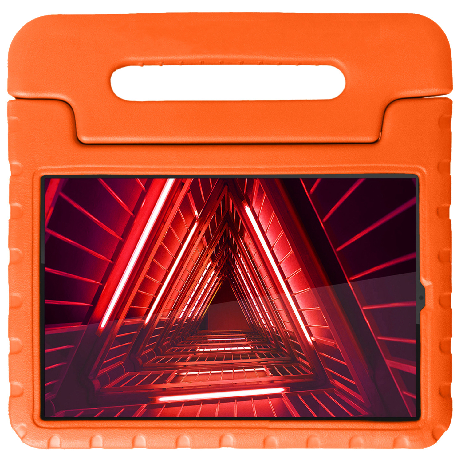 NoXx Hoesje Geschikt voor Lenovo Tab M10 FHD Plus 2nd Gen Hoesje Kinderhoes Shockproof Hoes Kids Case Met Screenprotector - Oranje