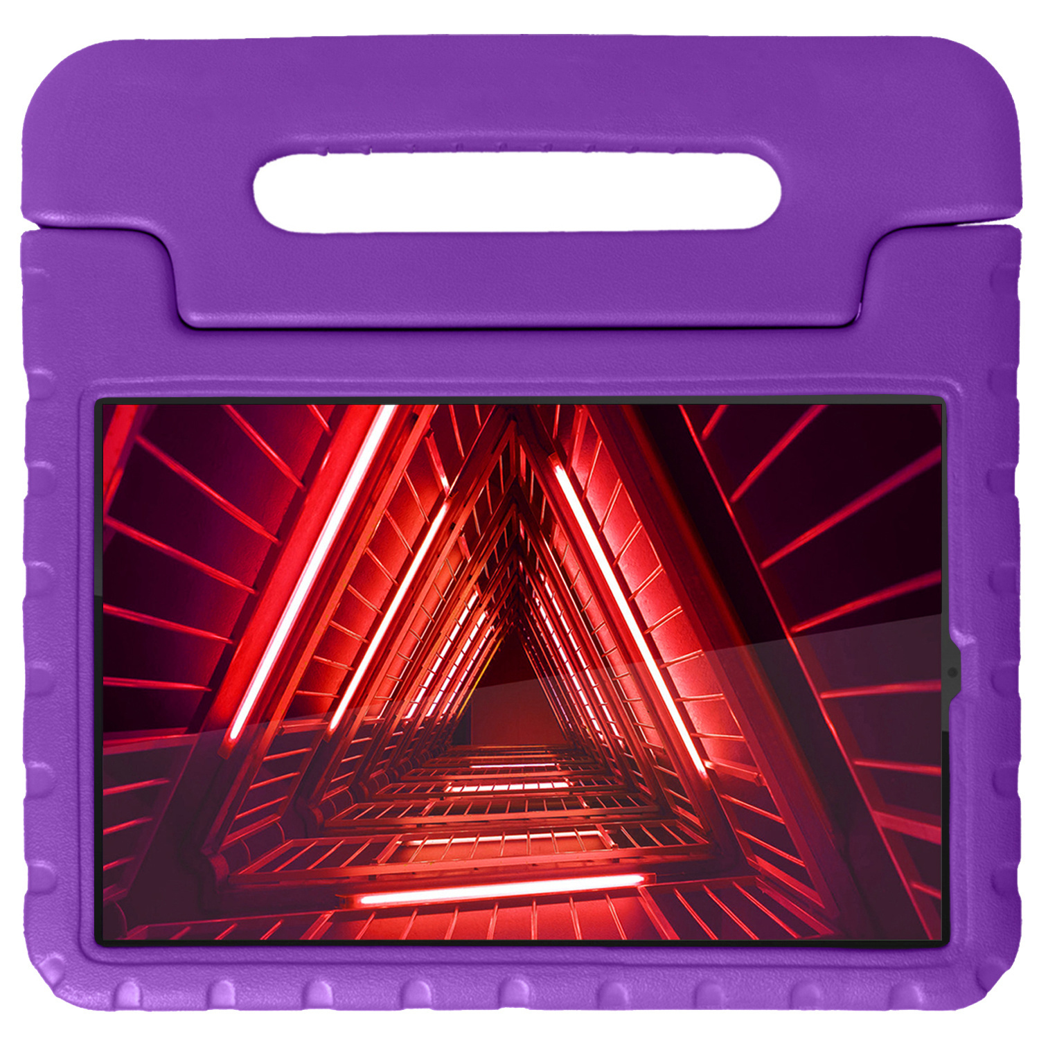 NoXx Hoesje Geschikt voor Lenovo Tab M10 FHD Plus 2nd Gen Hoesje Kinderhoes Shockproof Hoes Kids Case Met Screenprotector - Paars