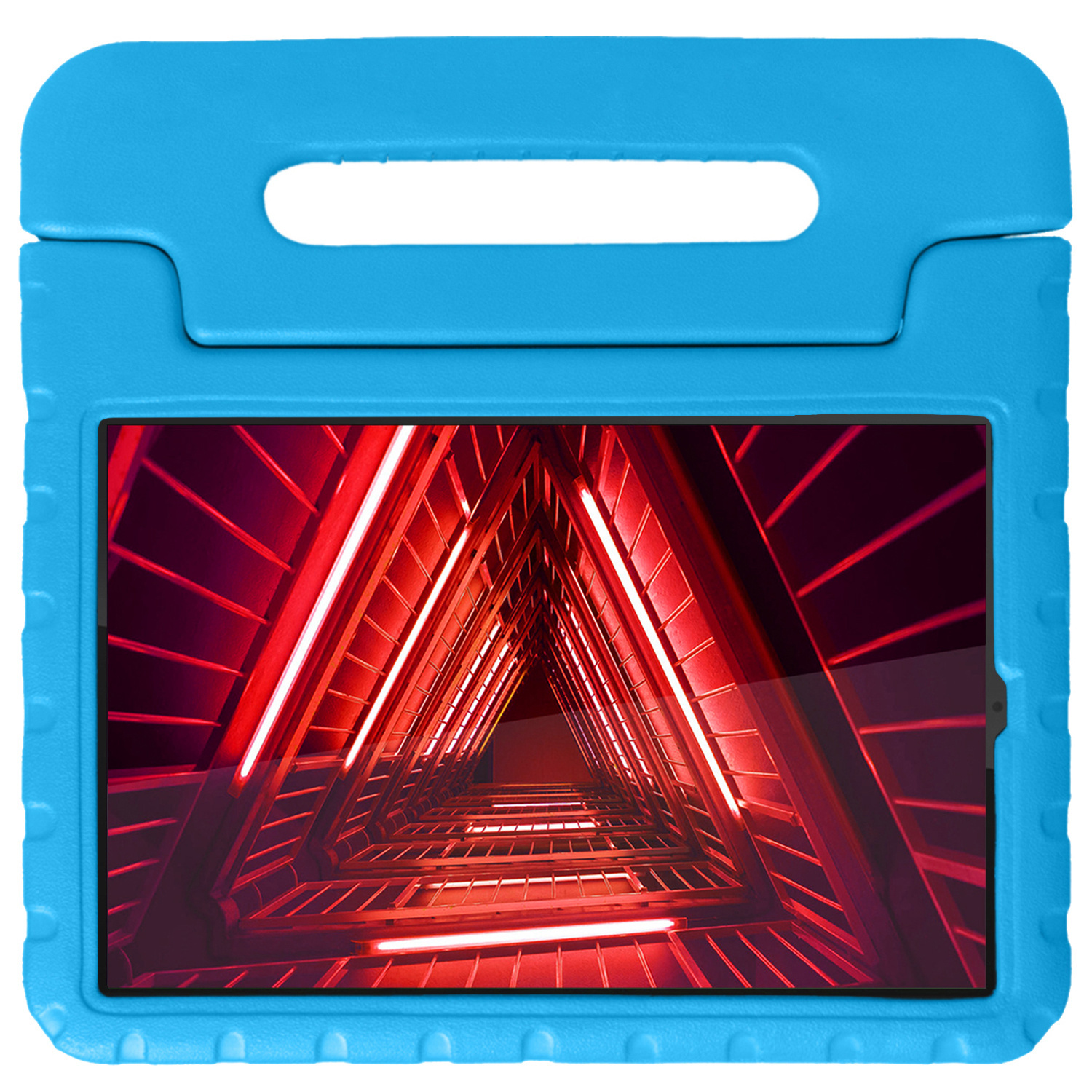 NoXx Hoesje Geschikt voor Lenovo Tab M10 FHD Plus 2nd Gen Hoesje Kinderhoes Shockproof Hoes Kids Case Met 2x Screenprotector - Blauw