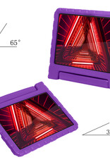 NoXx Hoesje Geschikt voor Lenovo Tab M10 FHD Plus 2nd Gen Hoesje Kinderhoes Shockproof Hoes Kids Case Met 2x Screenprotector - Paars