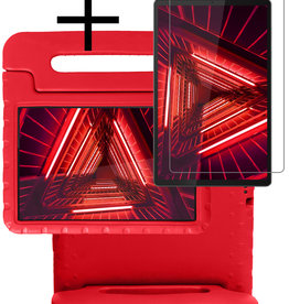 NoXx NoXx Lenovo Tab M10 FHD Plus Kinderhoes Met Screenprotector - Rood