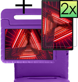 NoXx NoXx Lenovo Tab M10 FHD Plus Kinderhoes Met 2x Screenprotector - Paars