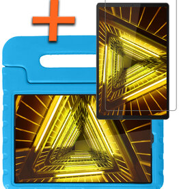 Nomfy Nomfy Lenovo Tab M10 FHD Plus Kinderhoes Met Screenprotector - Blauw